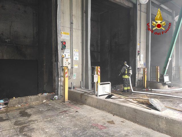 Incendio al termovalorizzatore del Frullo di Bologna
