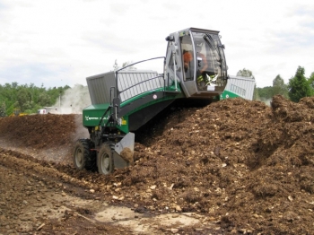 The Topturn X self-propelled compost turner
